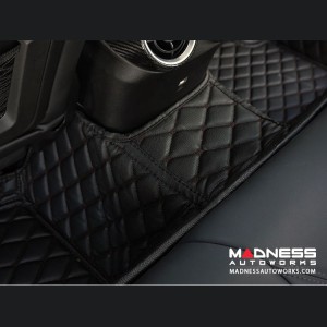 Alfa Romeo Stelvio Floor Liners - All Weather - LUXUS - Black w/ Black Stitching 